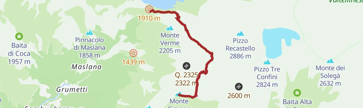Route map: Dal Curò tra i fiori della Val Seriana